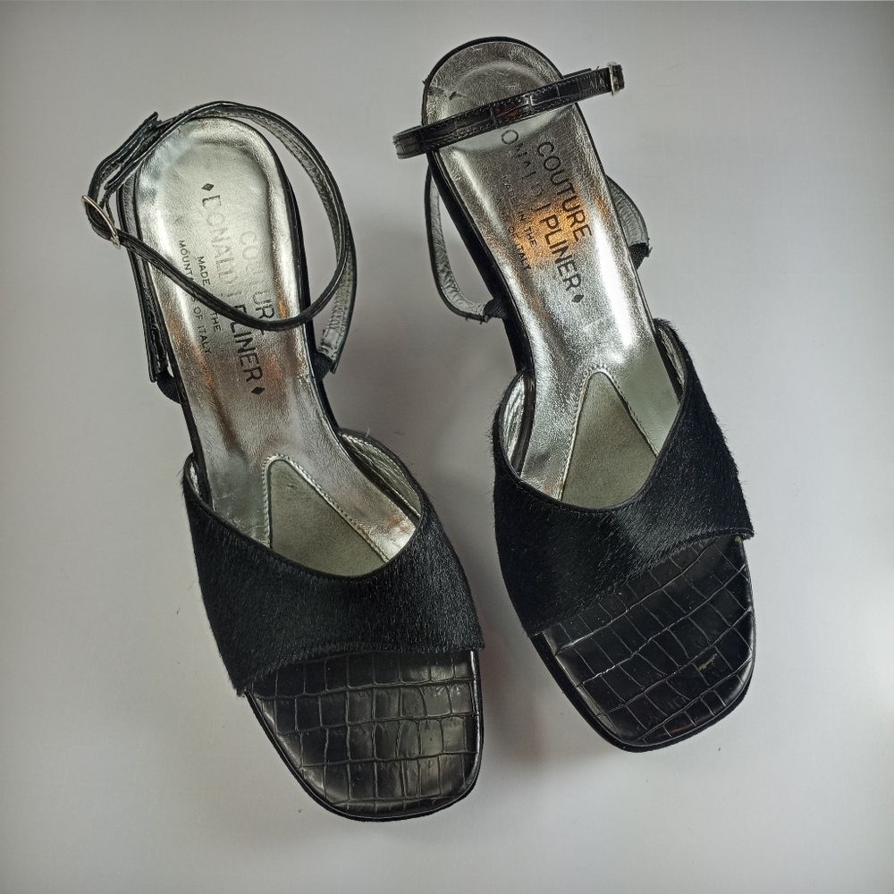 Vintage Couture Donald J. Pliner Wedge Sandals - Picture 4 of 6